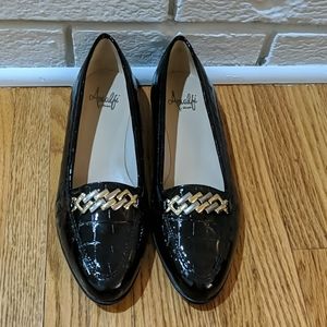 Black Italian Crocodile Loafers